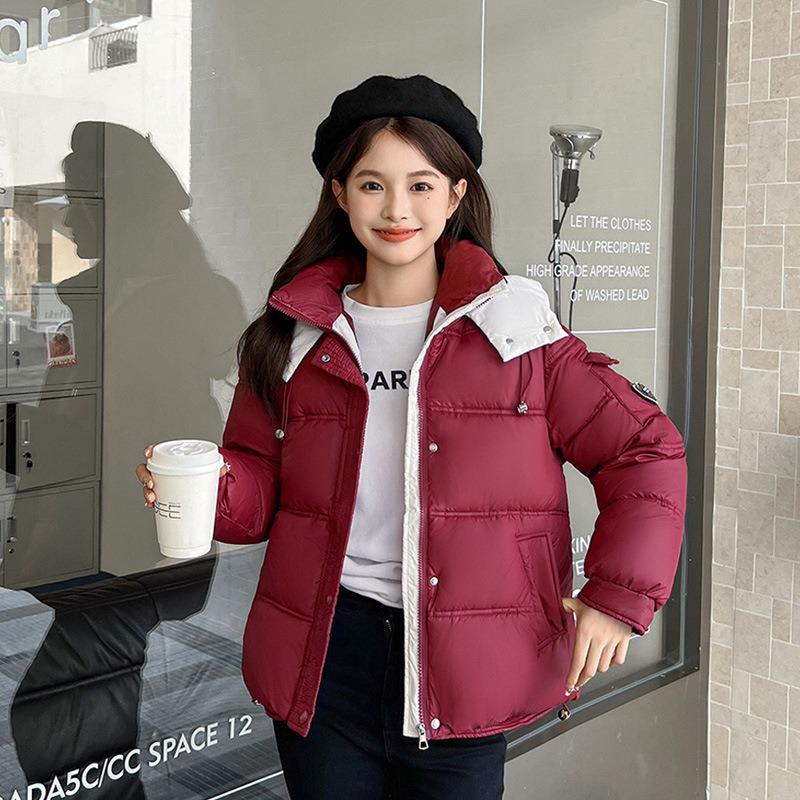 Sports style new color matching cotton-padded clothes women's winter short bread clothes small people wear thickened cotton-padded jackets