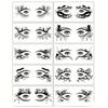 10 Pairs Halloween Eye Stickers Sweatproof Halloween Face Tattoo Stickers Spider Bat Skull Women Masquerade Cosplay Party
