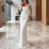 Women's Color Spaghetti Strap Corset Bodycon Dress - Slim Fit -Hugging