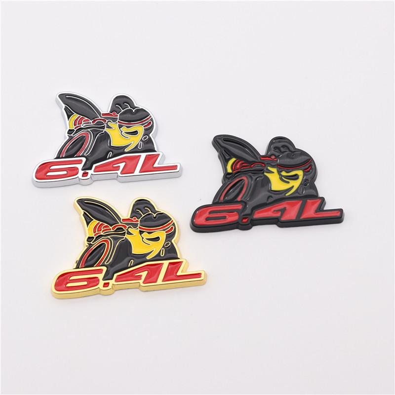 6.4L Scat Pack Bee Emblem Metal Side and Tail Car Sticker