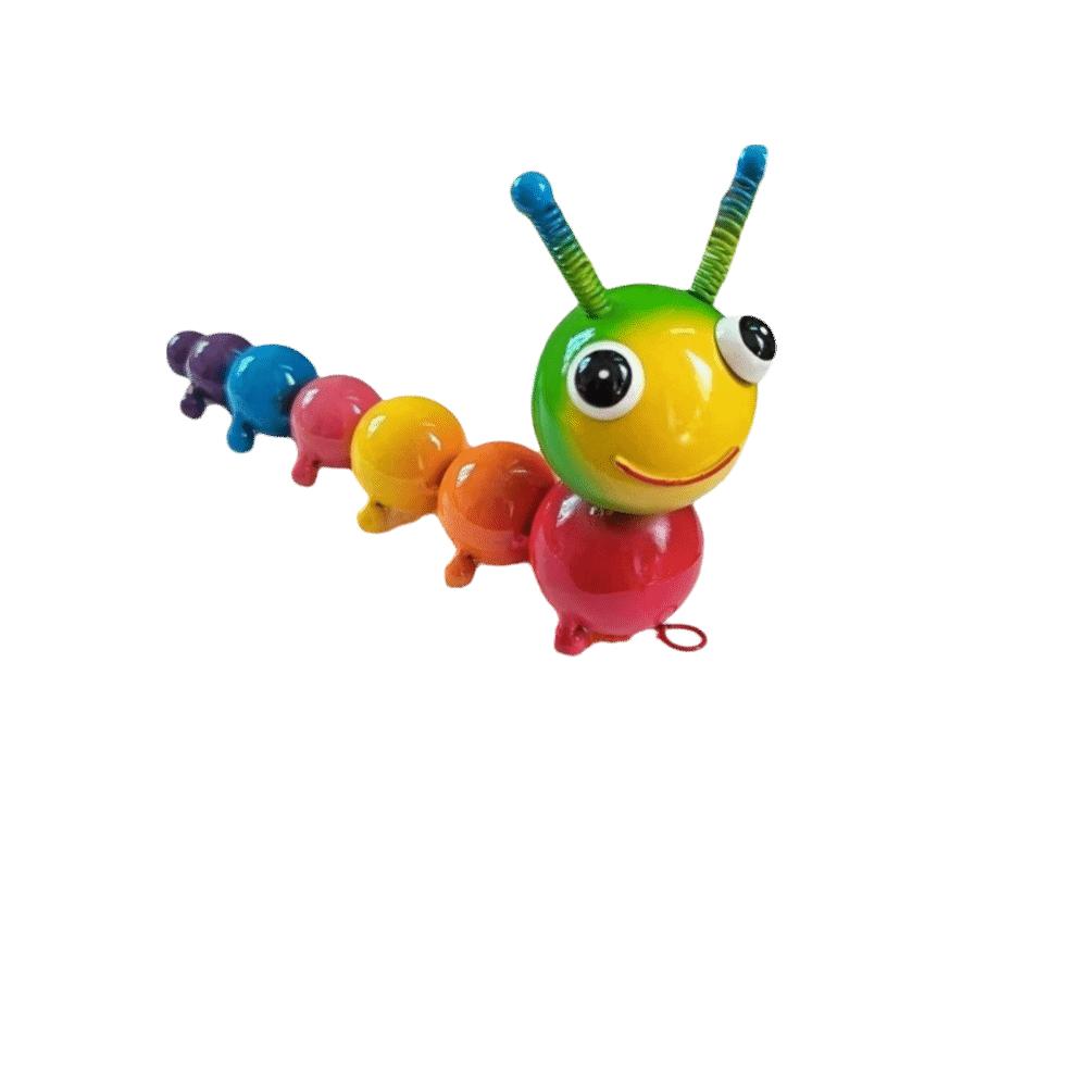 Funny Mini Insect Model Colorful Caterpillar Figurine Creative Caterpillar Ornament Courtyard Style B