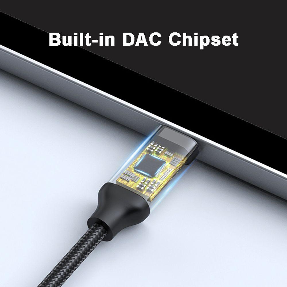 C to 3.5mm Jack Audio Cable Digital Decoder Earphone Amplifier Headphones Adapter Audio Adapter