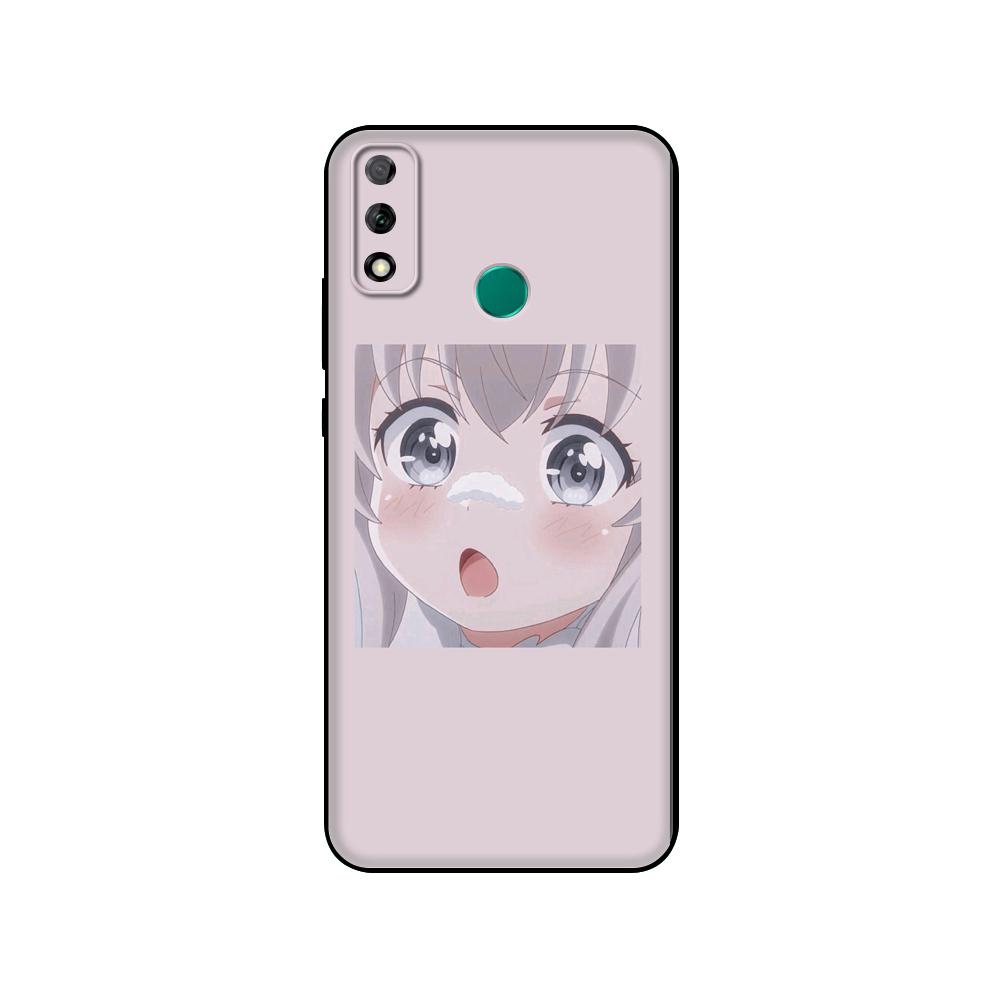 Černé TPU pouzdro pro Huawei Y9S Y6S Y8S Y5P Y7P Y8P pouzdro pro Huawei Y5 lite Prime 2018 Y6 2019 kryt anime ikony