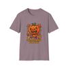 Unisex Softstyle T-Shirt Chibi Kürbis Herbstlaub Lustig Niedlich Halloween Herbst