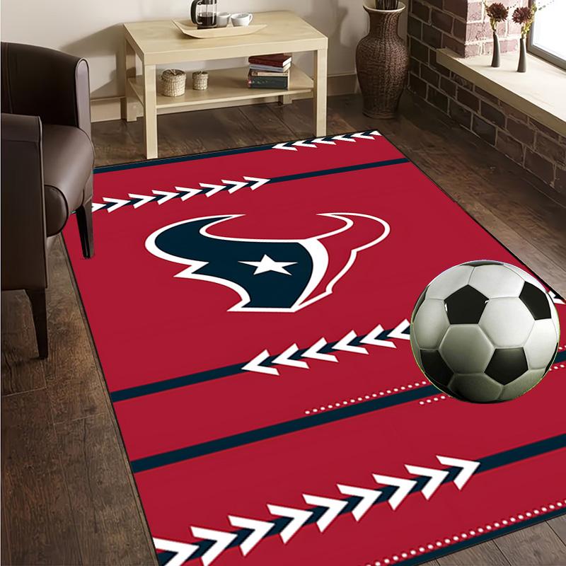 Houston-Texans Artwork Rug Office Carpet Non-Slip Mat, Chair Rug Floor Covering for Gaming, Bedroom, Living Room , Home Decor Christmas Gift