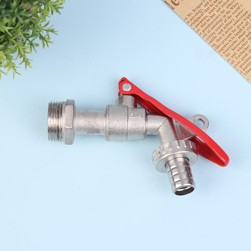 1Pc Garden Hose Faucet With Lock Water Tank Connector Replacement Tools 1/2 Inch 3/4 Inch Zinc Alloy Thread Lockable Faucet