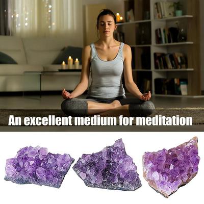 Natürlicher Amethyst-Cluster Rohe Amethyst-Steine für Meditation Natürliche Amathesis-Kristall-Cluster Rohe Amethyst-Steine Ornamente