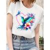 Summer Fashion 3D Animal Birds Print Women T-Shirts Casual O-Neck Short Sleeve Tee Kawaii Girl Trend Ladies Female Clothing