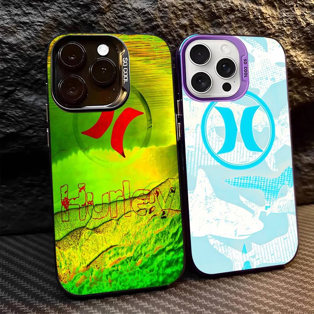 H-Hurley LOGO Phone Case For IPhone 17 16 15 14 13 12 11 Pro MAX Matte Shockproof Back Anti Fall Matte Cover