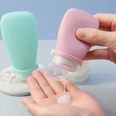 Silikonové cestovní lahve 30/60/90 ml, nepropustné, stlačitelné, znovu naplnitelné, velikost kosmetické tuby pro šampon, mléko, mýdlo, tekutiny, plnění do lahví