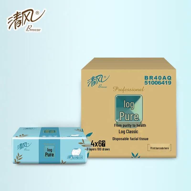 Qingfeng Original Wood Four-Leaf Clover Facial Tissues