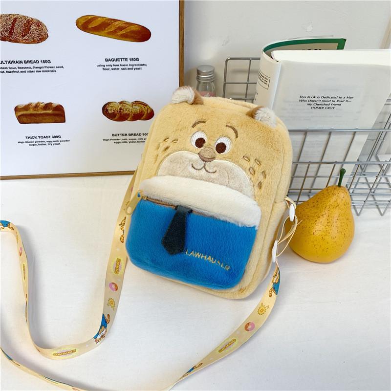 Stitch Judy Hopps Nick Wilde Plush Phone Bag With Zipper Closure For Daily Use
