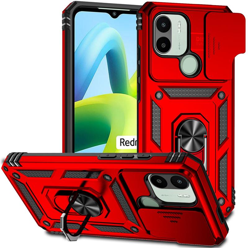 Full Cover For Xiaomi Poco C51 Case For Poco C51 C 51 Push Window Magnetic Phone Holder Back Case For Poco C51 Case 6.52 inch