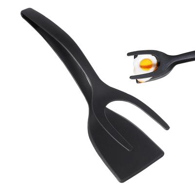 Leeseph 2-in-1 Spatelzange, Eierwenderzange Fisch Pfannkuchen French Toast Omelett Zubereitungswerkzeug Fleischspatel für Heimküchenkoch