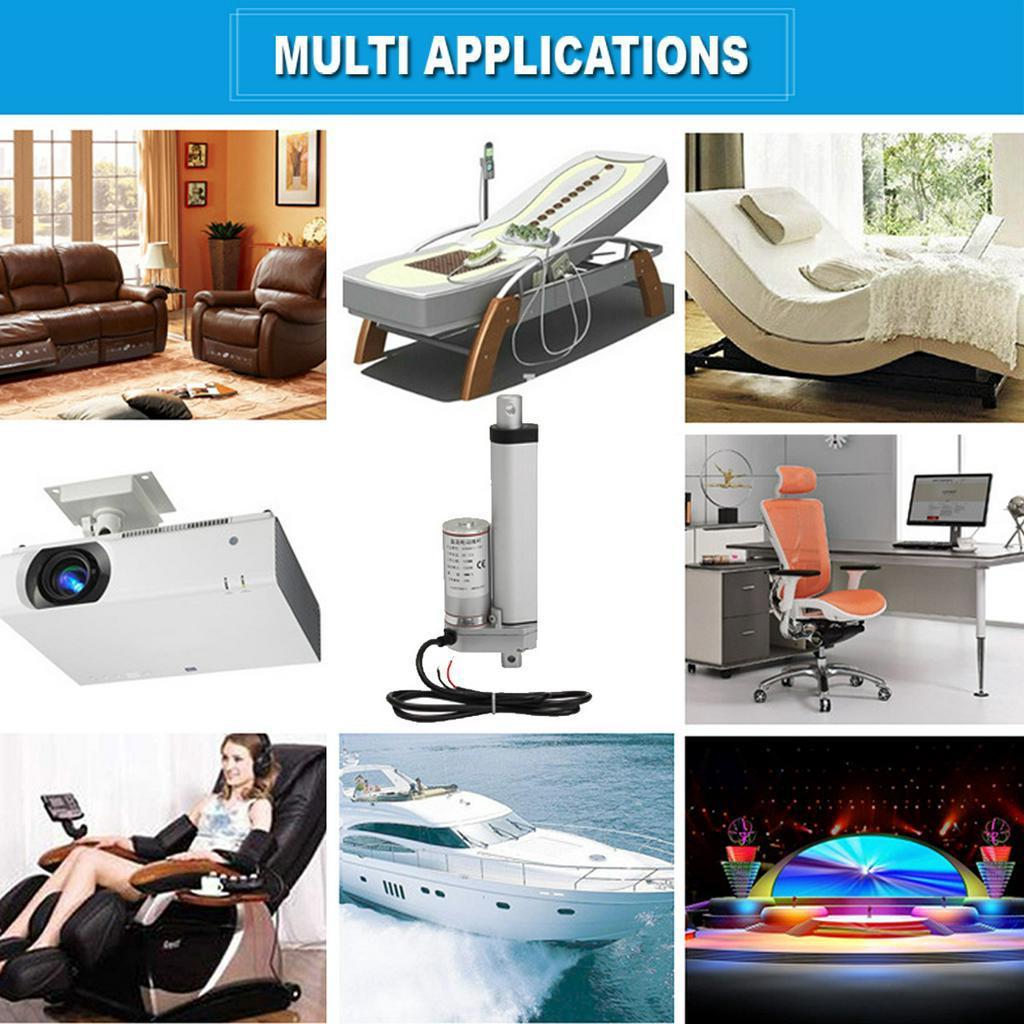 12V IP54 500N 50-400mm Lineárny aktuátor Motor Elektrický Priemyselný Zdvíhacie Dvere Otvárač Zdvíhací Nástroj Menovitá rýchlosť Nádherná Biela