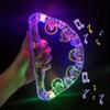 Tambourine Flashing Rattles - Colorful LED Handheld Musical Toy for Party Supplies, Birthday/Anniversary/Christmas Camping Gifts
