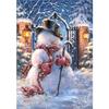 New Year Winter Landscape Christmas Snowman Poster Christmas Decorations Wall Art Painting Christmas Gift Kids Room Decoration