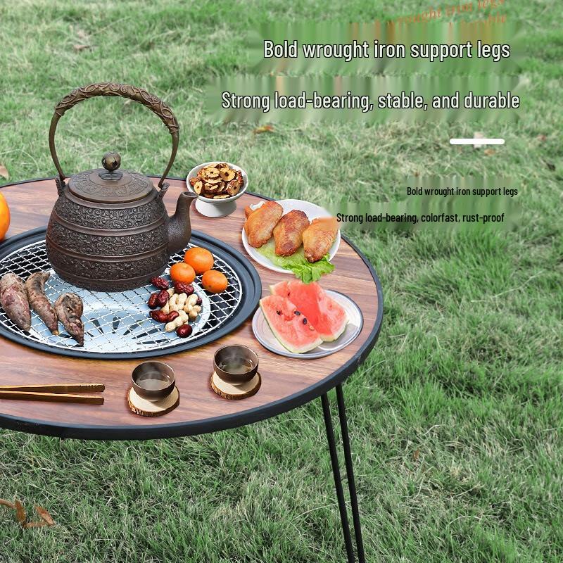 KIYERSY KYS-406 Wooden Outdoor Stove Tea Table
