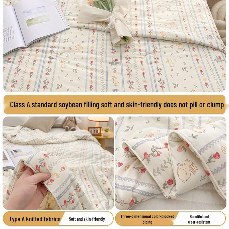 Leichte Baumwoll-Kinderbettdecke - Maschinenwaschbare Sommerdecke