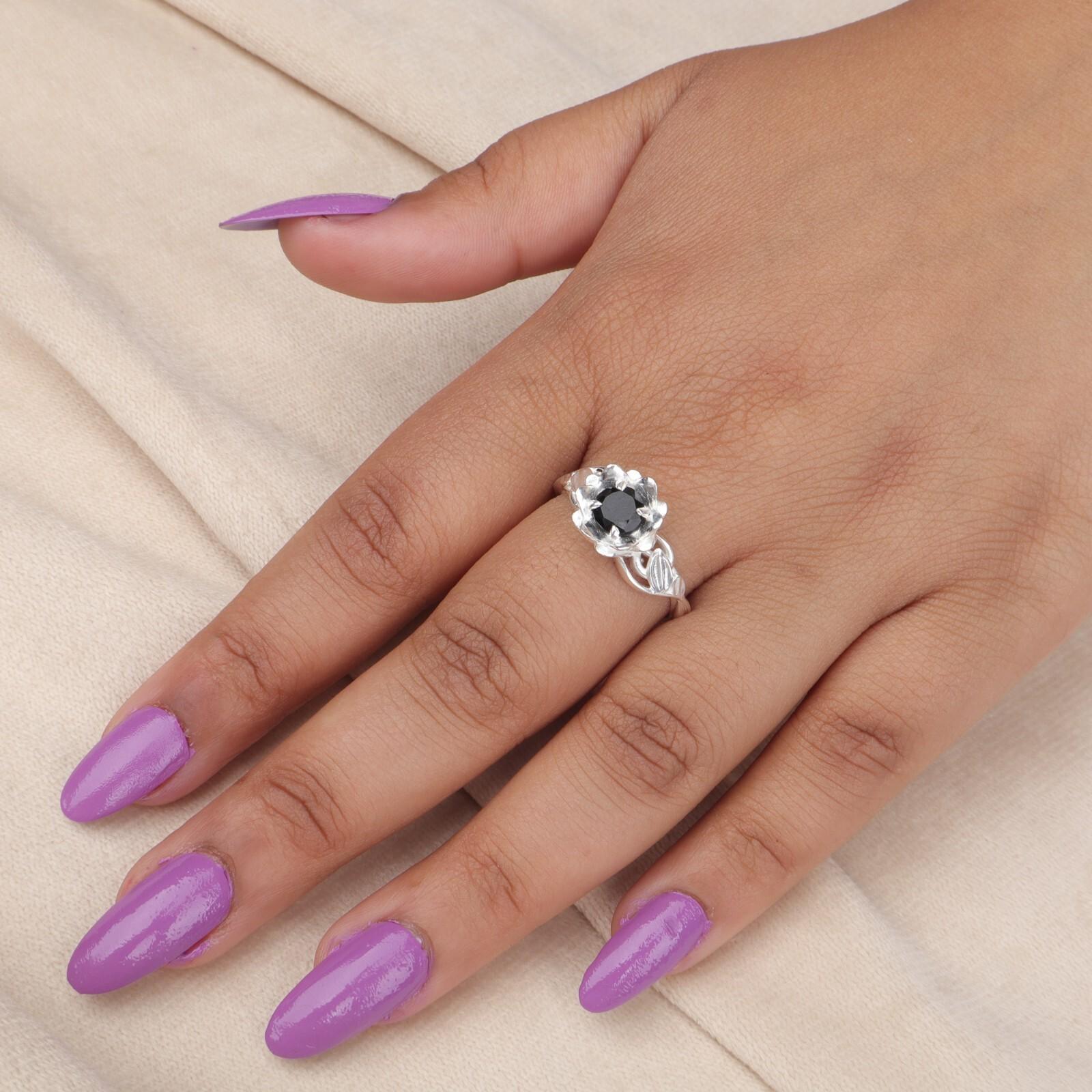 

Black Onyx Gemstone 925 Sterling Silver Jewelry Gift Vintage Style Ring For Her CZR-2-4 13