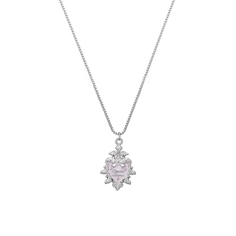 Rouge Powder Wheat Ear Necklace: Japanese/Korean Style, Sweet Delicate Collarbone Chain, High-End Fashion Accessory.