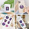 50 Stickers Purple Dark Goth Style Personalized Diy Decorative Stickers Repeatedly Stick Waterproof Stickers
