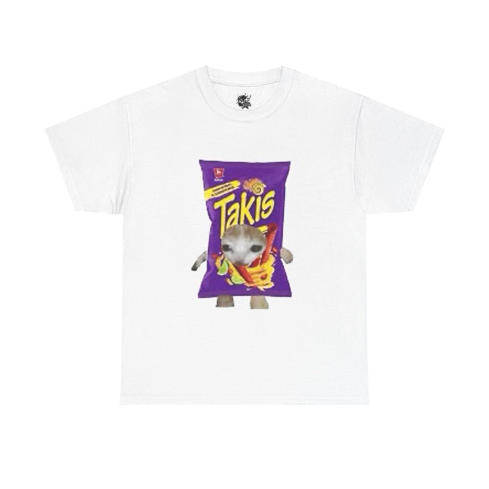 Cute Takis Kitty Meme Heavy Cotton Tee Unisex T-Shirt XXXXL