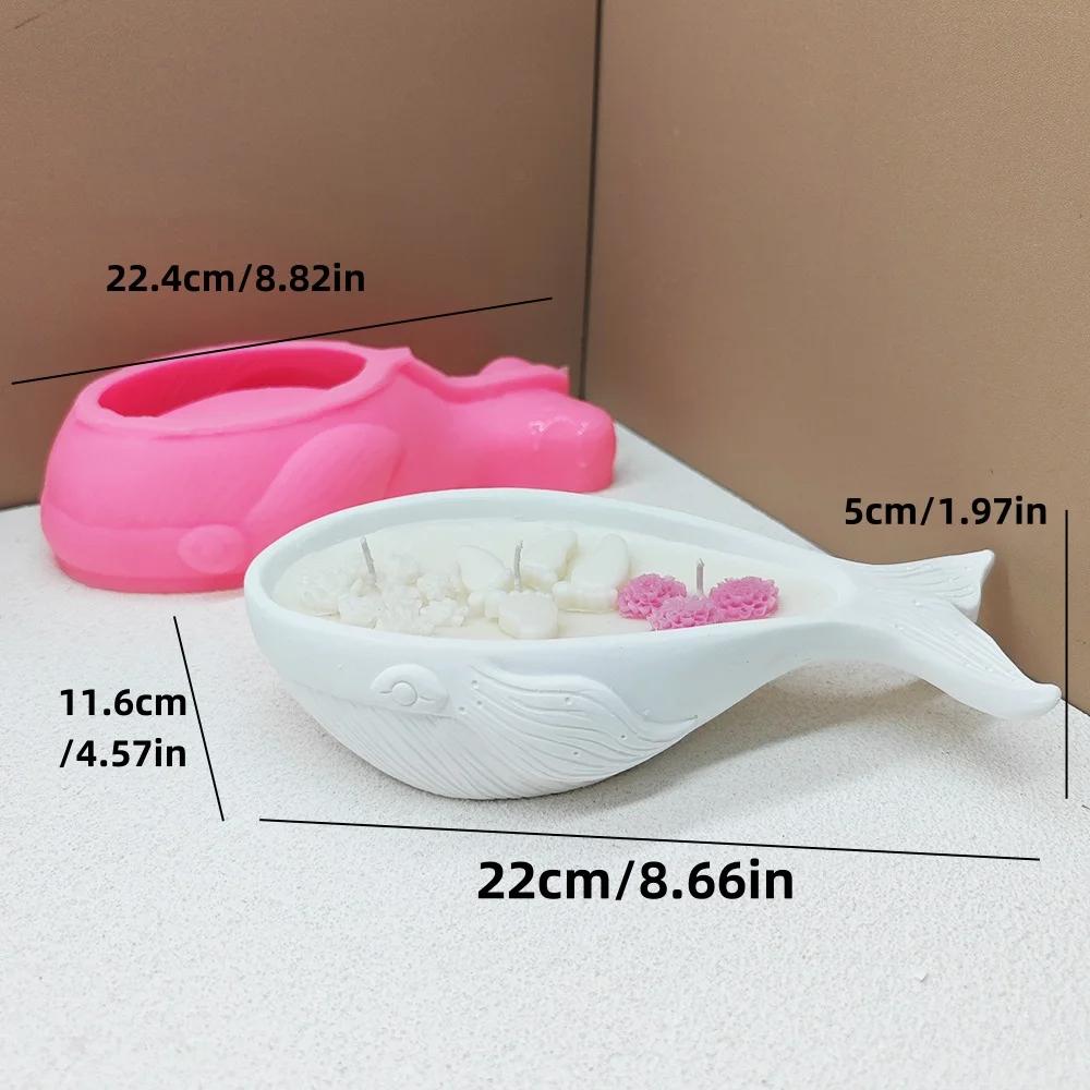 Großer Blauwal Sukkulenten Pflanze Blumentopf Harz Silikonform Meeresschildkröte Robbe Kerzenbecher Aufbewahrungsbox Beton Gipsform