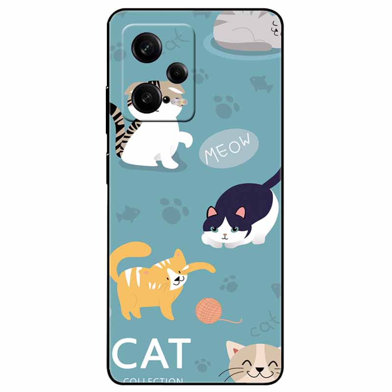 For Redmi Note 12 Pro 5G Case Note12 Covers TPU Black Silicone Starry Cover for Xiaomi Redmi Note 12 Pro+ 5G Plus Cartoon Soft