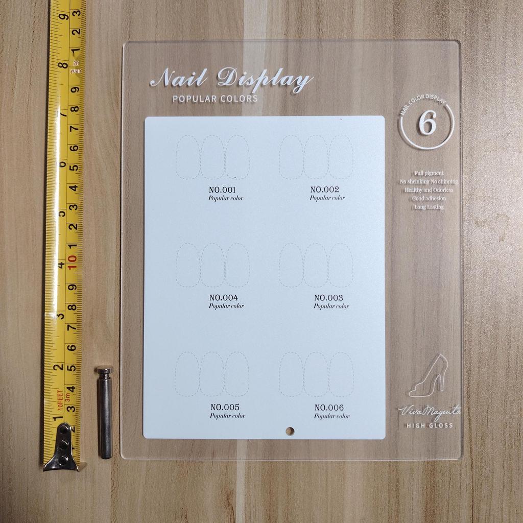 Japanese Nail Art Display Board: Three-Color Gel Polish Chart Book & Stand