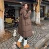 Autumn Winter Thicken Warm Parka Women Casual Solid Color Big Pocket Loose Long Hooded Coat Jackets Outwear