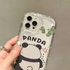 Cute Panda Back iPhone11Promax Mobile Phone Case Transparent for Apple 11promax Cream Case 11