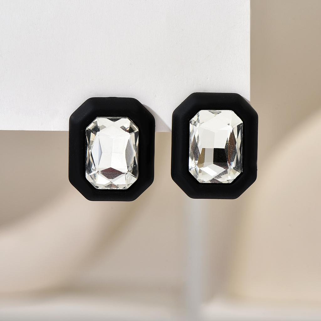 Luxury Design Sparkly Glass Bridal Charm Stud Earrings For Women Trendy Unusual Pendant Wedding Party Jewelry Gift