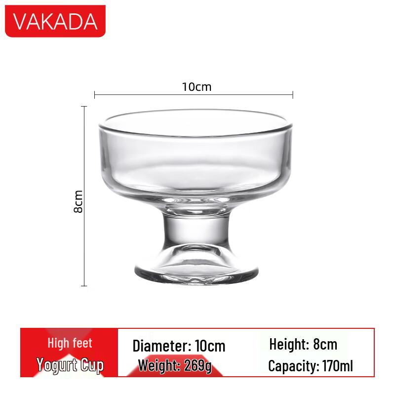VAKADA Creative Glass Ice Cream & Dessert Cup