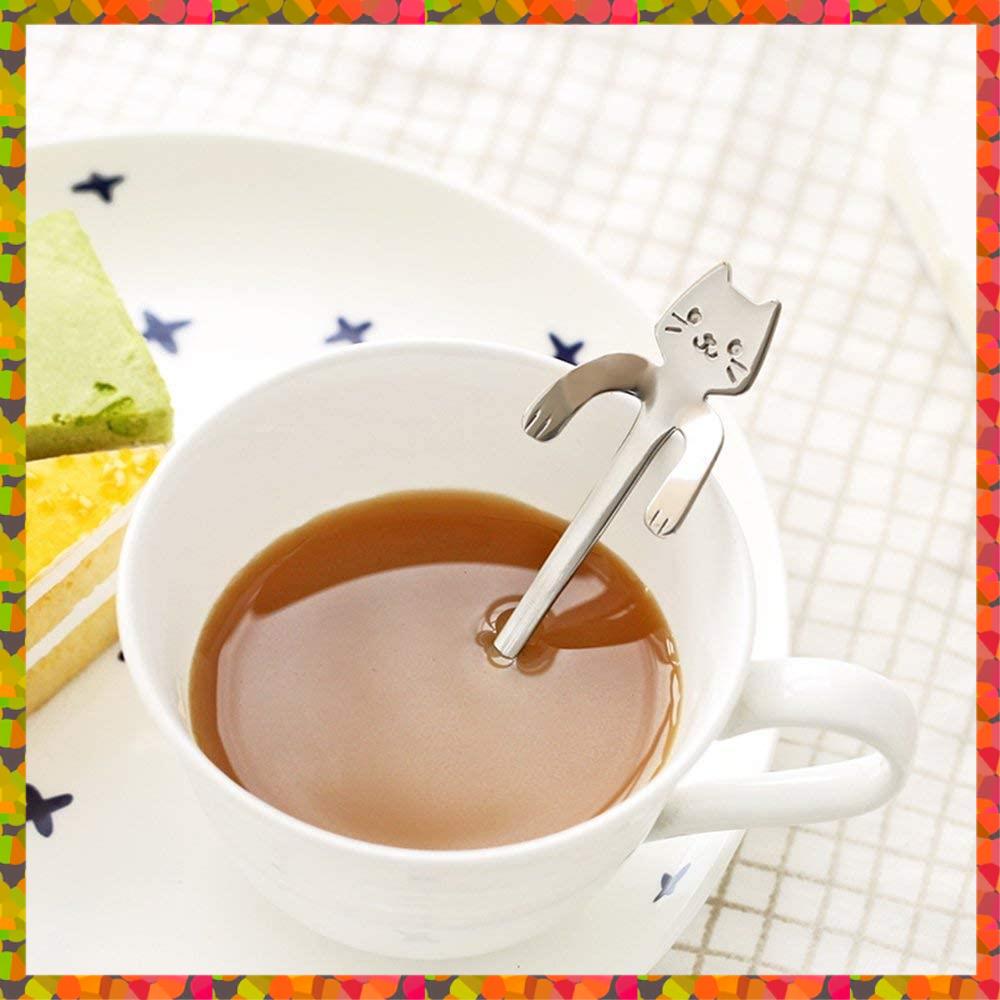 Promotion! 4 Pcs Coffee Spoon Stainless Steel Dog Spoon And 4Pcs Cat Spoon Dessert Spoon Drink Spoons Mixing Spoon Kitchen Suppl