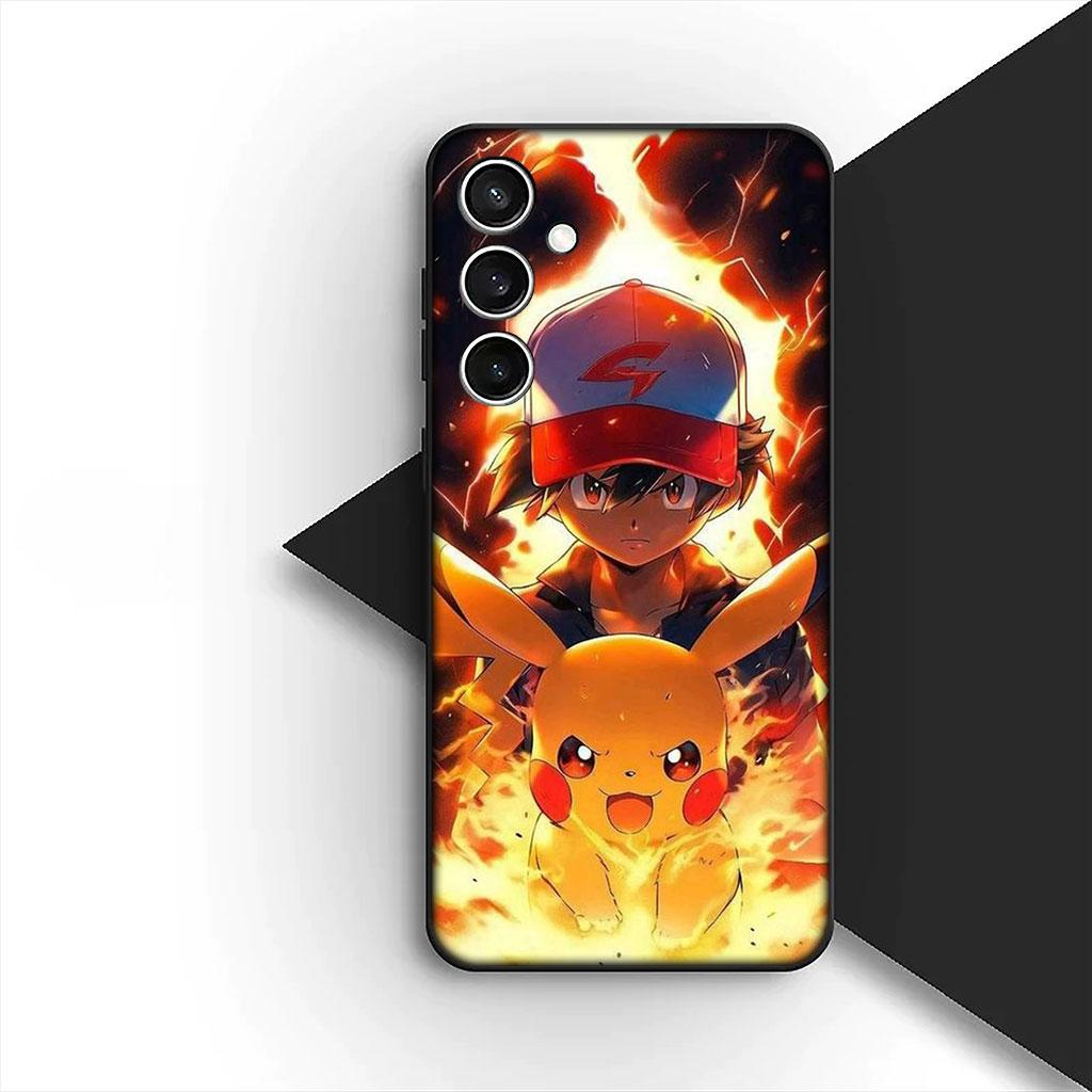 Cartoon P-Pokemons GO P-Pikachus Phone Cover Case for Samsung Galaxy S10 S8 S9 Plus A33 A34 A31 70 A71 A72 Note 20 9 8 S10E