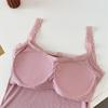 Camiseta sin mangas acanalada de encaje, Tops cortos con cuello Halter para mujer, camisola con botones, camisola con espalda al aire, chaleco recortado sin mangas de tubo de punto a la moda para mujer