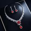 Retro Rhinestone Star Earring & Necklace Set: Elegant, Fashionable Jewelry for Women