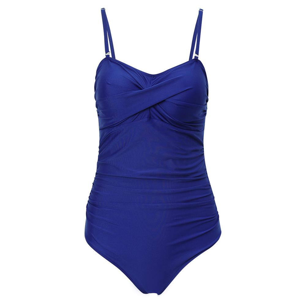 Jednodílné plavky Plus Size Plus Zvýšení tuku Bez zad Vysoce elastické plavky Odolné Retro Puntíkaté plavky