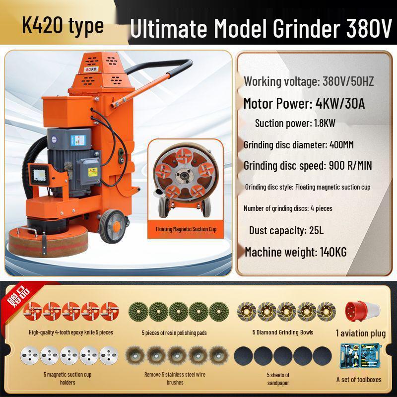 Shanghai Dust-Free Epoxy Floor Grinder: Concrete, Cement, Pavement, Paint Stripper, Terrazzo Polisher