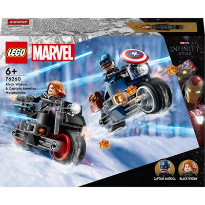 Marvel Lego 76260 Black Widow and Captain America Motor Cycle, Mixed Color