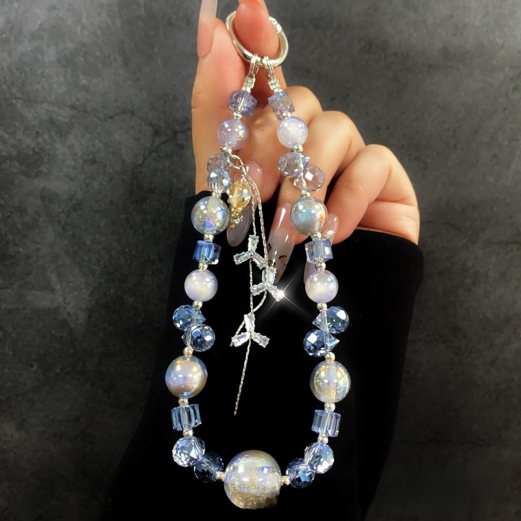 High-end Phone Lanyard Wrist Crystal Tassel Chain New Phone Strap Car Keychain Pendant Accessories