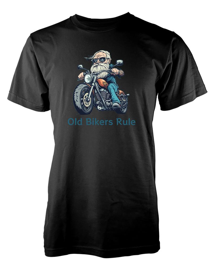 Bnwt Old Bikers Rule Motorbike Harley Chopper Unique TShirt Adult Kids