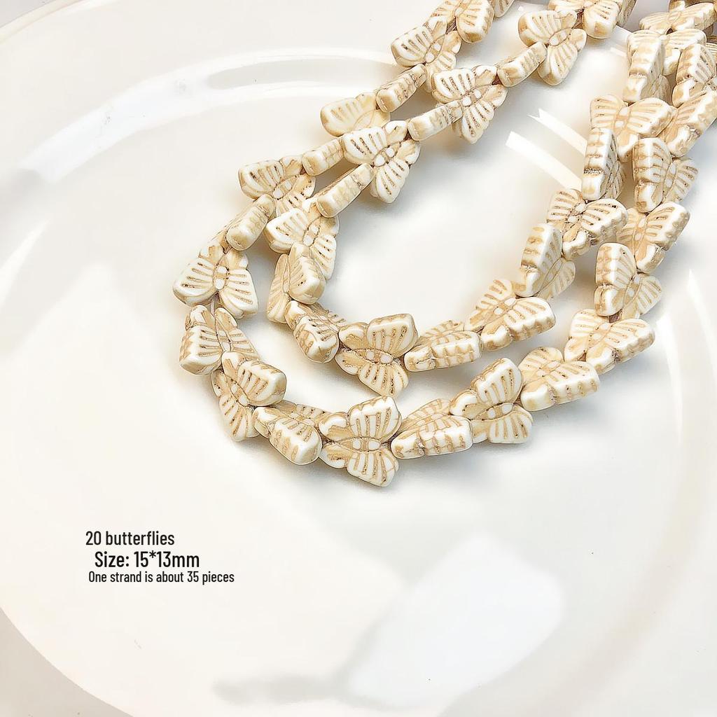 White Turquoise Beads for DIY Necklace Jewelry Accessories - Loose Spacer Beads