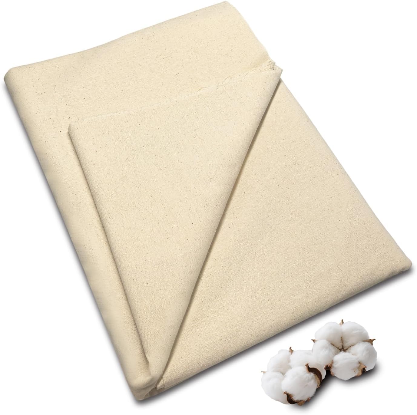 Unbleached Cotton Plain Weave Cambric Fabric Ideal for and Crafts Perfect for Dressmaking Linings and Clothing Lightweight Natural Cotton 160cm x