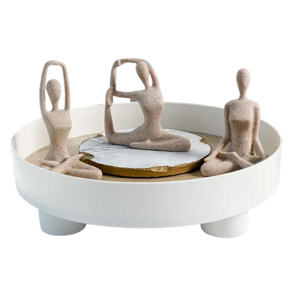 Yoga Statues Set of 3 Resin Women Sculptures for Home Decor Adding Unique Touch To Living Room and Office Aesthetics