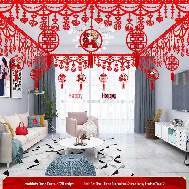 Wedding Decoration Set: Groom and Bride Bedroom & Living Room Ceiling Ornaments