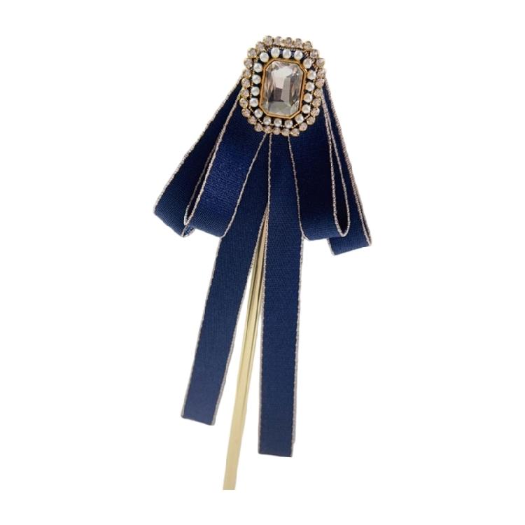Ceremony Outfit Ribbon Collar Accessory with Center Ornament, Blouse Neckline Accent for Styling and Outfit Wear