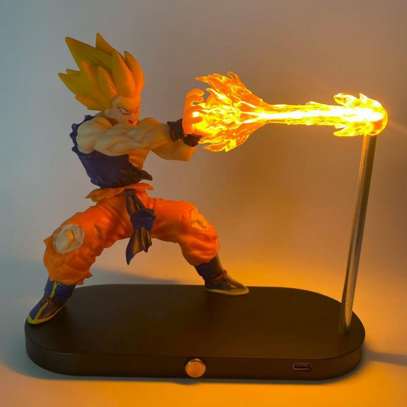 Dragon Ball Figure, Turtle Pie Qigong Wukong, Shock Wave Suspension Night Light Ornament Luminous Model Doll Gift