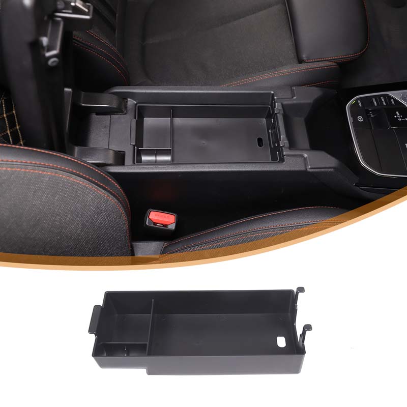 For BMW 1 2 Series F40 F44 2020-2026 ABS Black Car Armrest Box Storage Box Rear Door Storage Box Navigation Rear Storage Box